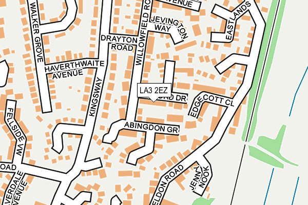 LA3 2EZ map - OS OpenMap – Local (Ordnance Survey)