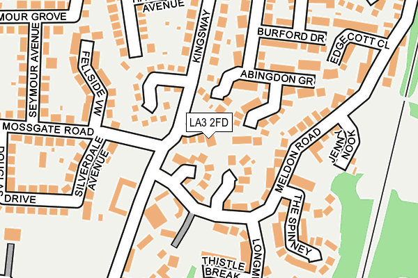 LA3 2FD map - OS OpenMap – Local (Ordnance Survey)