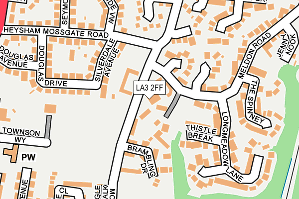 LA3 2FF map - OS OpenMap – Local (Ordnance Survey)