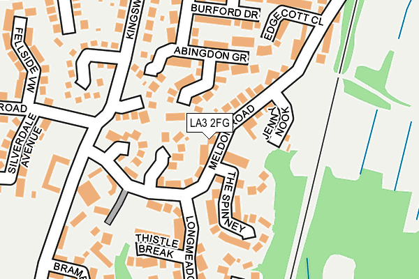 LA3 2FG map - OS OpenMap – Local (Ordnance Survey)