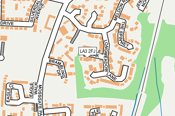 LA3 2FJ map - OS OpenMap – Local (Ordnance Survey)
