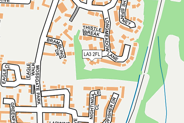 LA3 2FL map - OS OpenMap – Local (Ordnance Survey)