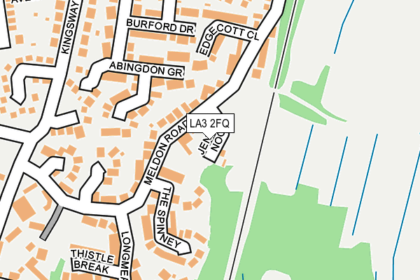 LA3 2FQ map - OS OpenMap – Local (Ordnance Survey)