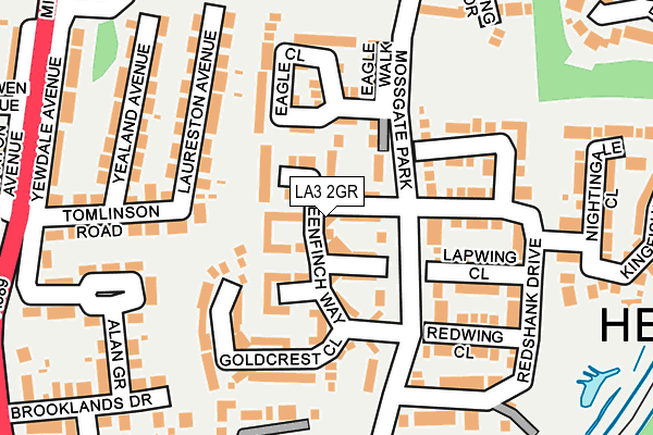 LA3 2GR map - OS OpenMap – Local (Ordnance Survey)