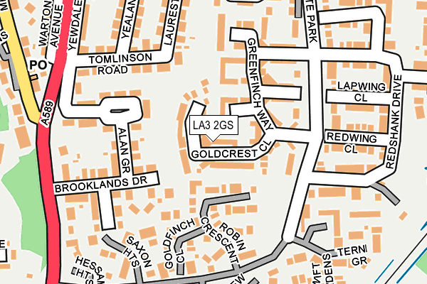 LA3 2GS map - OS OpenMap – Local (Ordnance Survey)