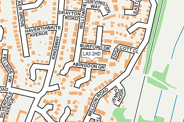 LA3 2HD map - OS OpenMap – Local (Ordnance Survey)