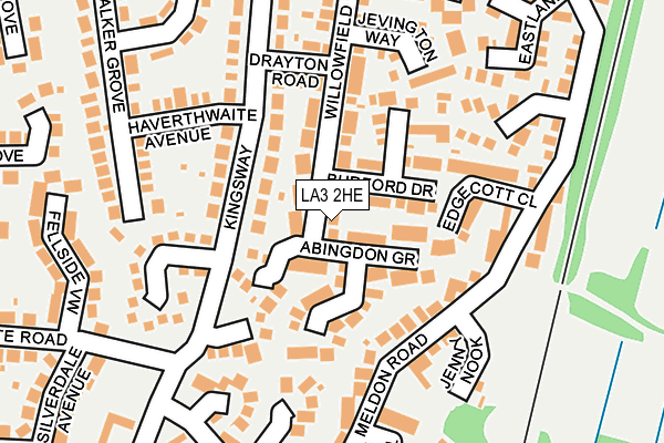 LA3 2HE map - OS OpenMap – Local (Ordnance Survey)