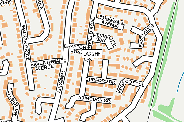 LA3 2HF map - OS OpenMap – Local (Ordnance Survey)