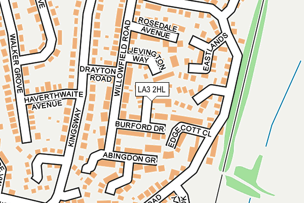 LA3 2HL map - OS OpenMap – Local (Ordnance Survey)