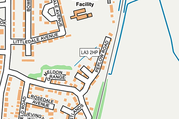 LA3 2HP map - OS OpenMap – Local (Ordnance Survey)