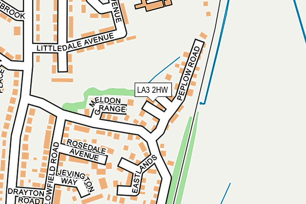 LA3 2HW map - OS OpenMap – Local (Ordnance Survey)