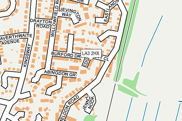 LA3 2HX map - OS OpenMap – Local (Ordnance Survey)