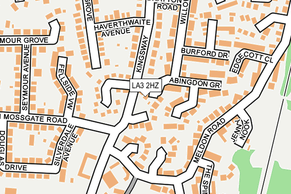 LA3 2HZ map - OS OpenMap – Local (Ordnance Survey)