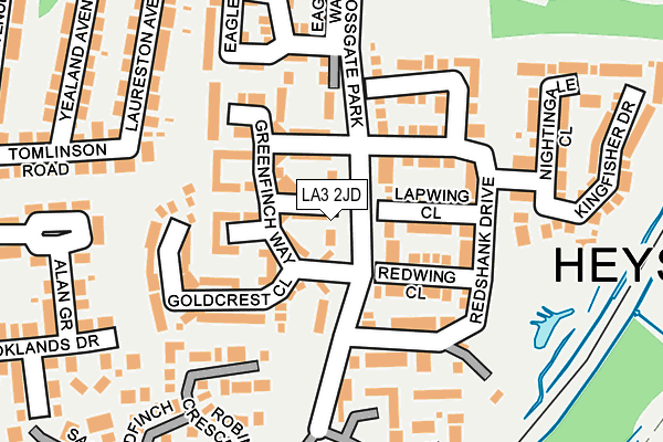 LA3 2JD map - OS OpenMap – Local (Ordnance Survey)