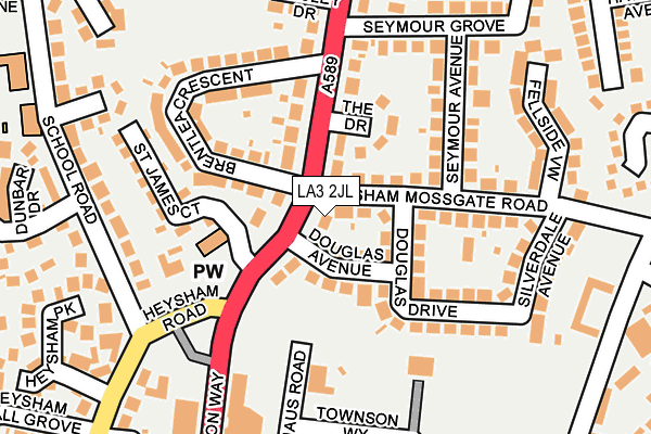 LA3 2JL map - OS OpenMap – Local (Ordnance Survey)
