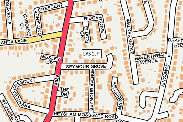 LA3 2JP map - OS OpenMap – Local (Ordnance Survey)