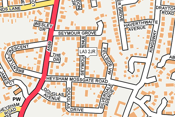 LA3 2JR map - OS OpenMap – Local (Ordnance Survey)