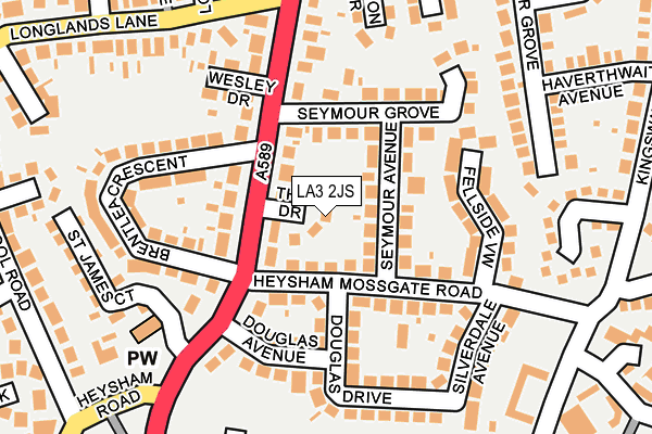 LA3 2JS map - OS OpenMap – Local (Ordnance Survey)