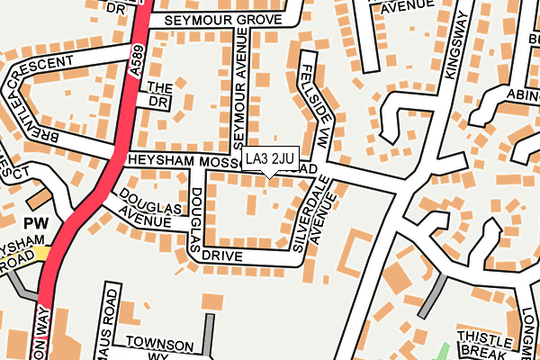 LA3 2JU map - OS OpenMap – Local (Ordnance Survey)