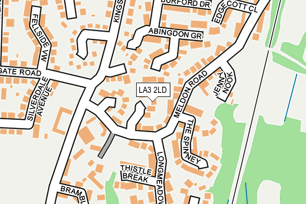 LA3 2LD map - OS OpenMap – Local (Ordnance Survey)