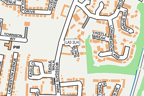 LA3 2LH map - OS OpenMap – Local (Ordnance Survey)