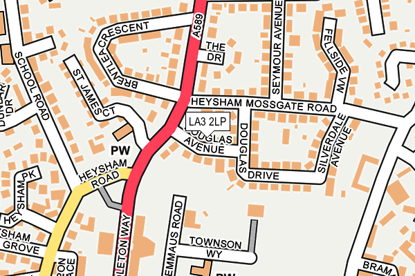 LA3 2LP map - OS OpenMap – Local (Ordnance Survey)