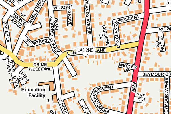 LA3 2NS map - OS OpenMap – Local (Ordnance Survey)