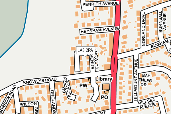 LA3 2PA map - OS OpenMap – Local (Ordnance Survey)