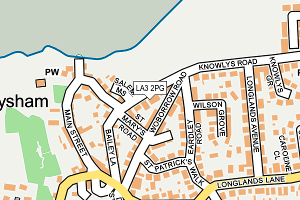 LA3 2PG map - OS OpenMap – Local (Ordnance Survey)