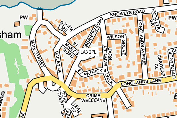 LA3 2PL map - OS OpenMap – Local (Ordnance Survey)