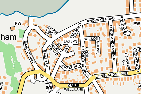 LA3 2PN map - OS OpenMap – Local (Ordnance Survey)