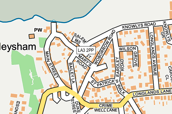 LA3 2PP map - OS OpenMap – Local (Ordnance Survey)