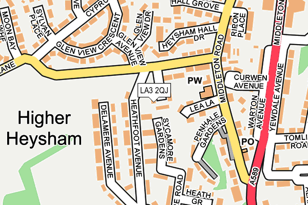 LA3 2QJ map - OS OpenMap – Local (Ordnance Survey)