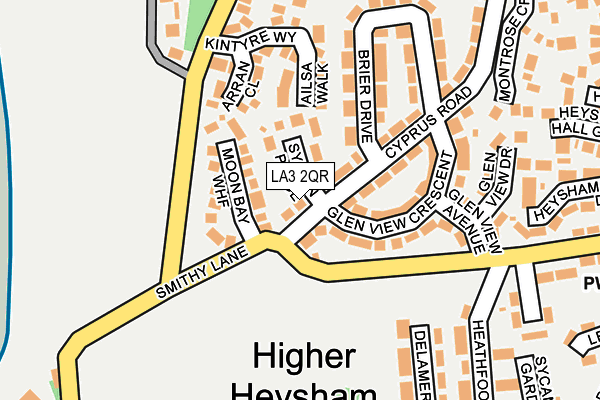 LA3 2QR map - OS OpenMap – Local (Ordnance Survey)