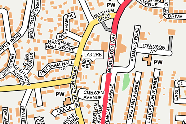 LA3 2RB map - OS OpenMap – Local (Ordnance Survey)