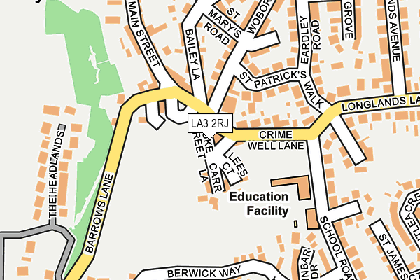 LA3 2RJ map - OS OpenMap – Local (Ordnance Survey)