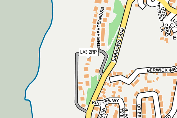 LA3 2RP map - OS OpenMap – Local (Ordnance Survey)