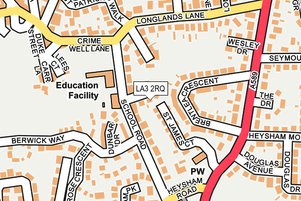 LA3 2RQ map - OS OpenMap – Local (Ordnance Survey)