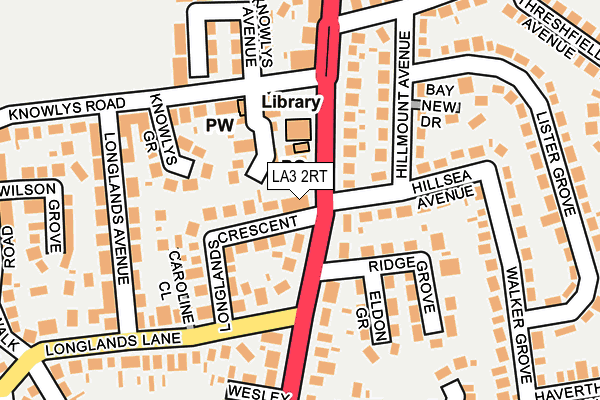 LA3 2RT map - OS OpenMap – Local (Ordnance Survey)