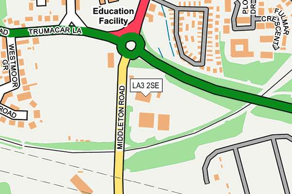 LA3 2SE map - OS OpenMap – Local (Ordnance Survey)