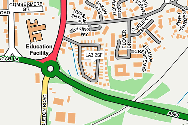 LA3 2SF map - OS OpenMap – Local (Ordnance Survey)