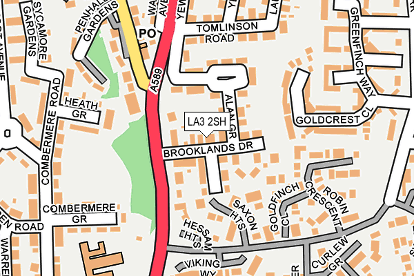 LA3 2SH map - OS OpenMap – Local (Ordnance Survey)