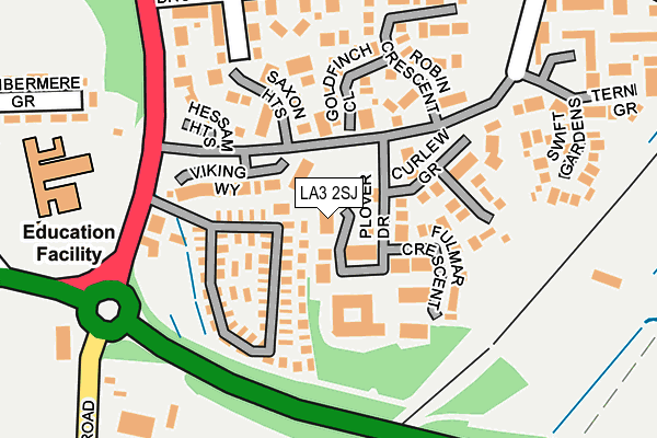 LA3 2SJ map - OS OpenMap – Local (Ordnance Survey)