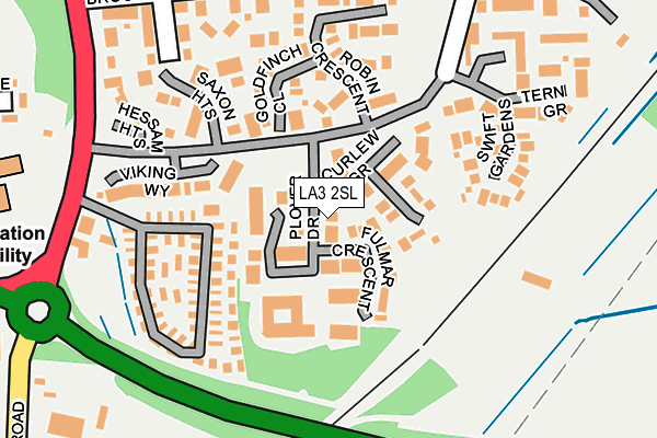 LA3 2SL map - OS OpenMap – Local (Ordnance Survey)