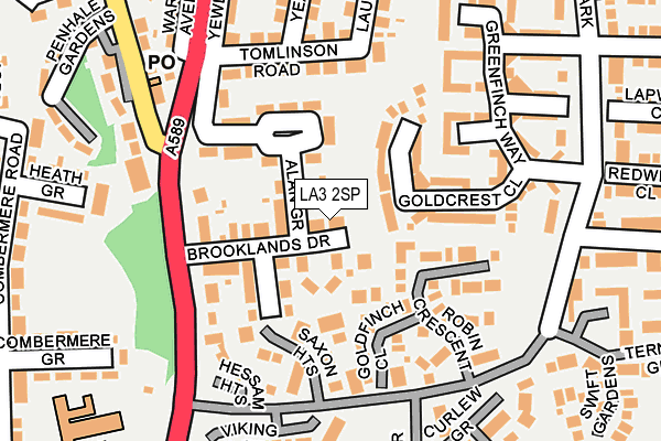 LA3 2SP map - OS OpenMap – Local (Ordnance Survey)
