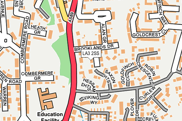 LA3 2SS map - OS OpenMap – Local (Ordnance Survey)