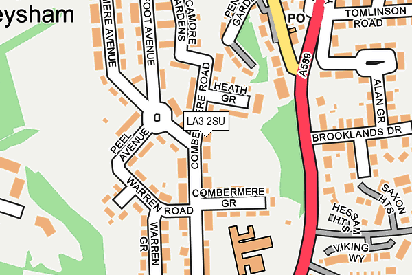 LA3 2SU map - OS OpenMap – Local (Ordnance Survey)