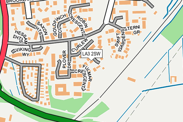 LA3 2SW map - OS OpenMap – Local (Ordnance Survey)