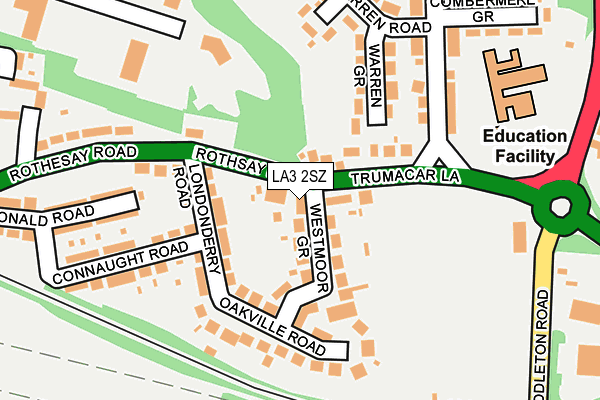 LA3 2SZ map - OS OpenMap – Local (Ordnance Survey)