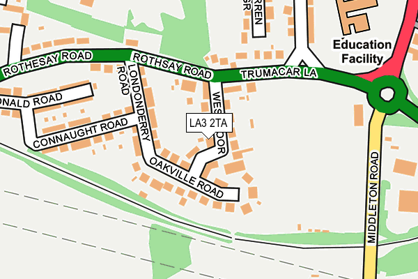 LA3 2TA map - OS OpenMap – Local (Ordnance Survey)